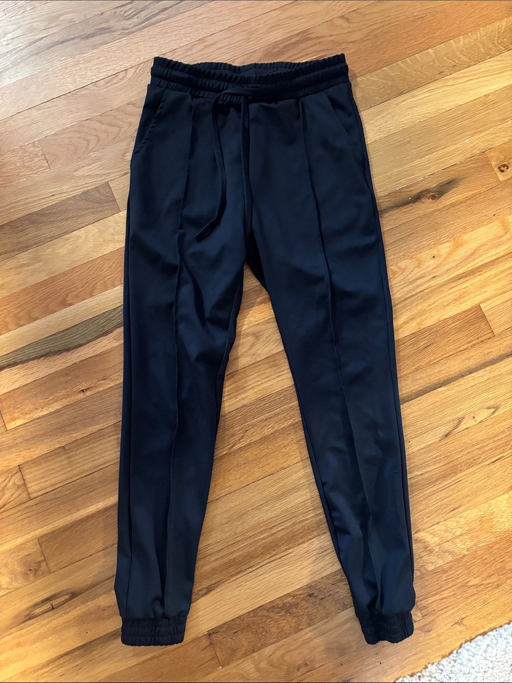 Women's Black Jogger Pants with Elastic Waist
